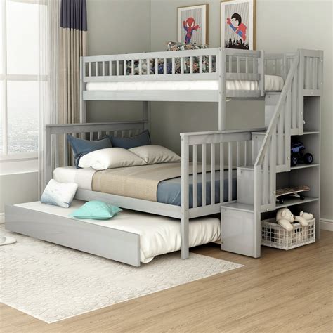 twin over twin bunk bed with stairs|walmart bunk beds twin over full.